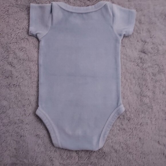 Jordan Body Suit Baby 0-6 Months Nike Air Terry Cloth Snap Button Blue Boy Logo - Picture 4 of 8